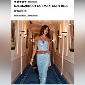 Princess Polly Blue Pencil Skirt